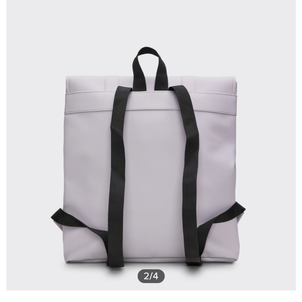 RAINS MSN BACKPACK MINI Waterproof Modern Lightweight Backpack Flint Gray Lilac - Picture 5 of 10